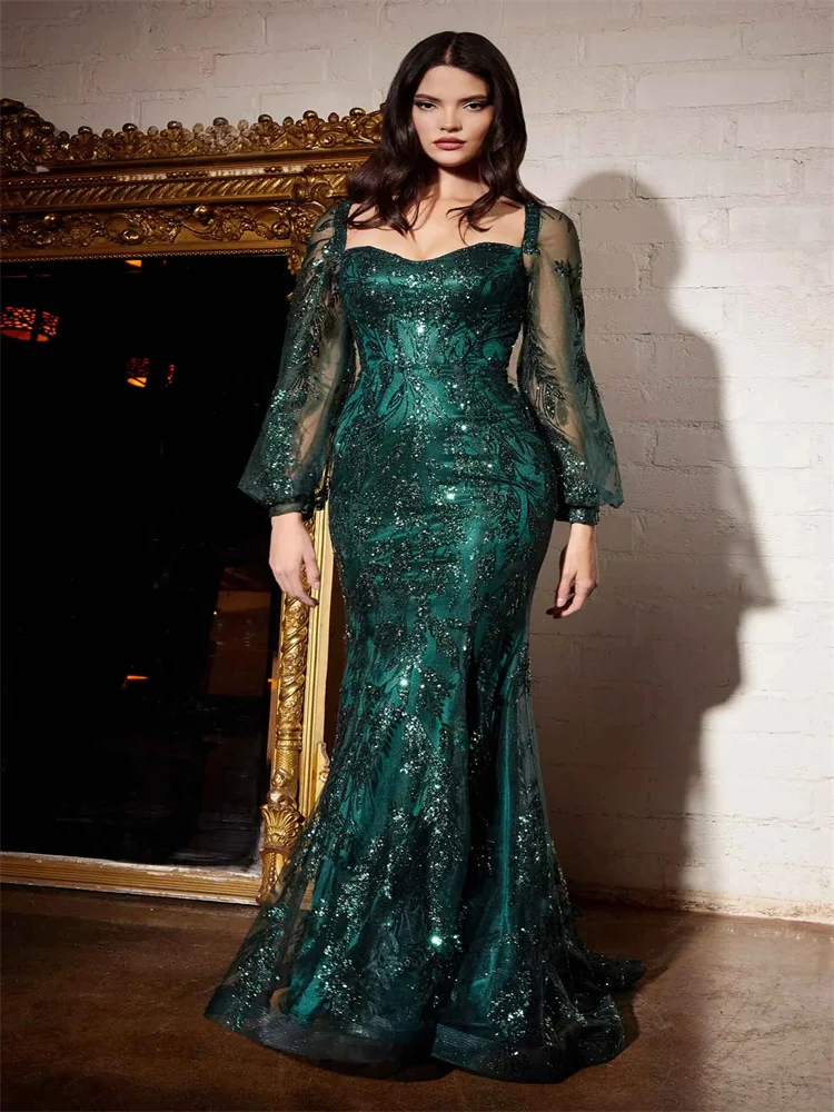 

Mother Of The Bride Dresses Floor Length Elegant Wedding Guest Gowns Long Sleeves Lace Formal Slim A-Line Skirt for Party