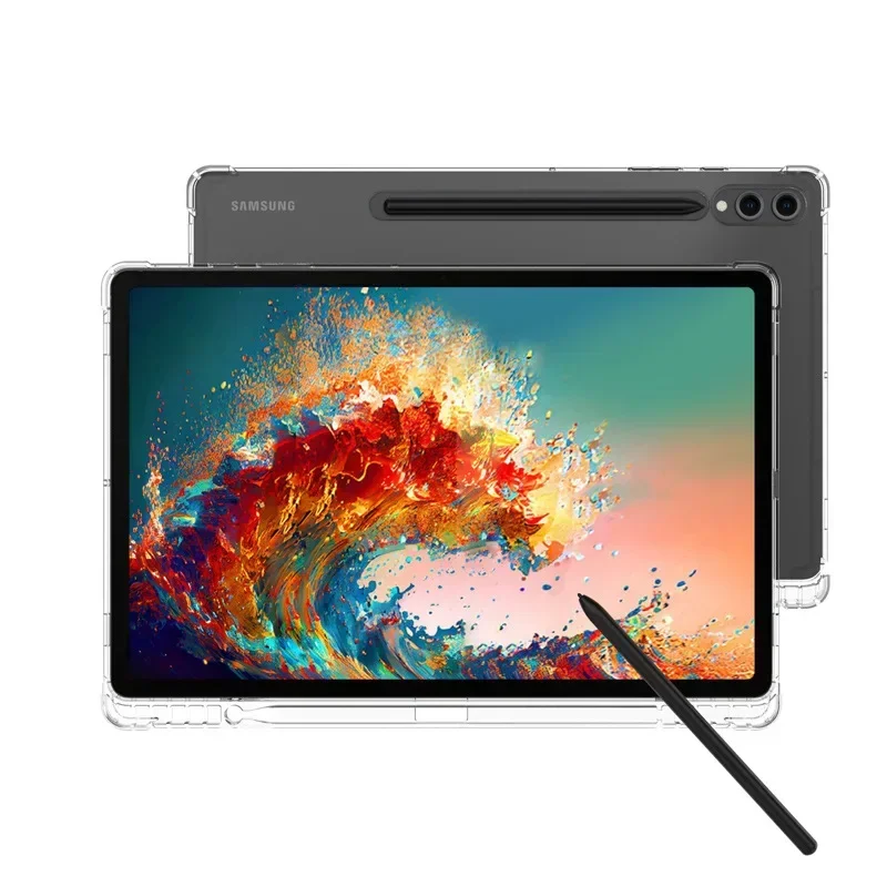 Soft Transparent Case for samsung galaxy Tab S9 ultra Anti-drop Tpu Airbag Funda for samsung galaxy S9 plus FE FE plus tablet case