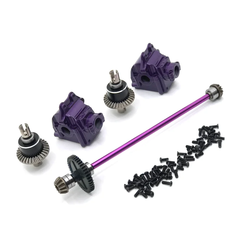 Upgrade Metal Center Drive Shaft Assembly Gearbox Differential Kit For WLtoys 1/12 124016 127017 124018 124019 RC Car Parts upgrade metal reinforced swing arm set for 1 12 wltoys 124018 124019 or 1 14 wltoys 144001 rc car accessories parts