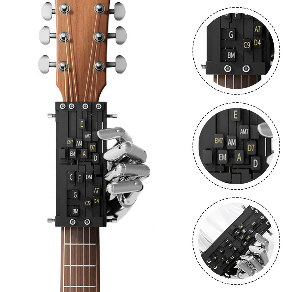 Guitar Chord Presser Essential Learning Tool For Guitar Beginners Starters Chord Helper One Key Tuner 18 Buttons