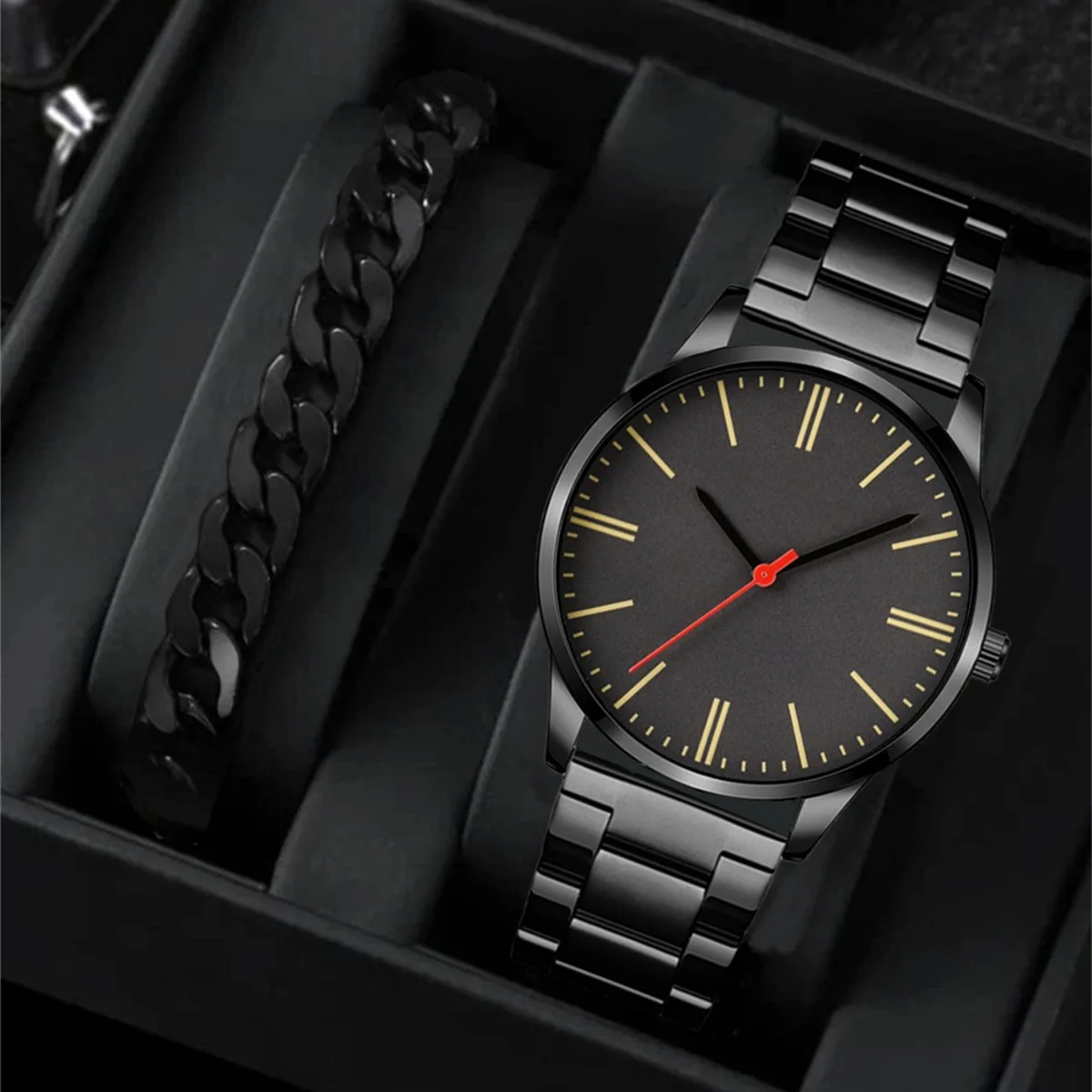 2024 Mens Fashion Minimalist Watches Men Business Casual Quartz Watch Simple Male Stainless Steel Mesh Band Clock Reloj Hombre 3