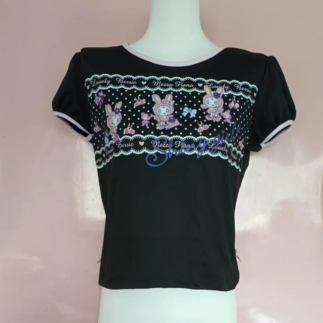トップス lolita gothic y2k vintage grunge Y2K Vintage Gothic Graphic Long Sleeve Shirts for Women Teen