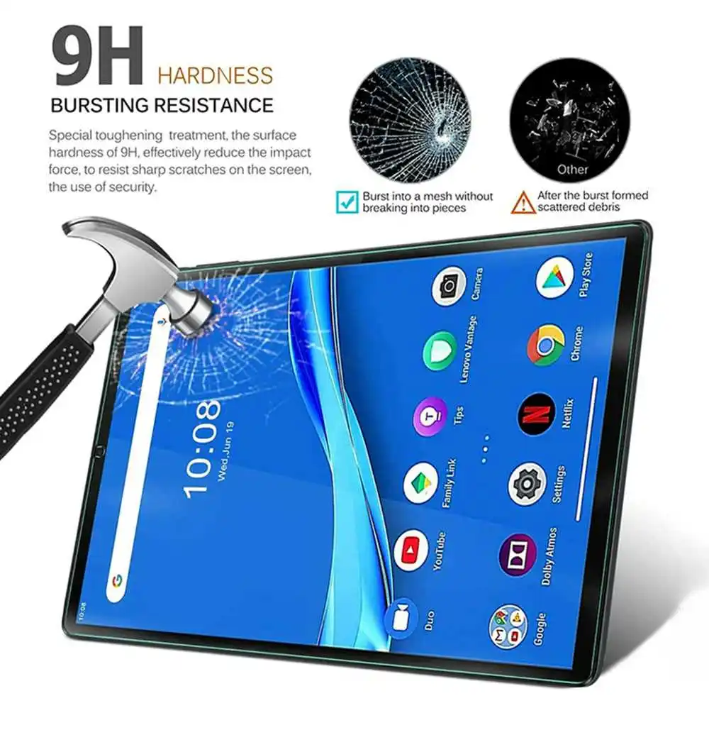 2Pcs High Definition Protective Tempered Glass For Huawei MediaPad M5 10 10.8 Pro Screen Protector tablet back stickers