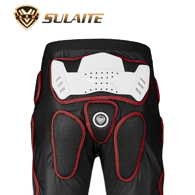 SULAITE 오토바이 아머 바지, 모토크로스 바지, 긴 아머, 무릎 가랑이 엉덩이 보호, 오토바이 라이딩 레이싱 장비 반바지