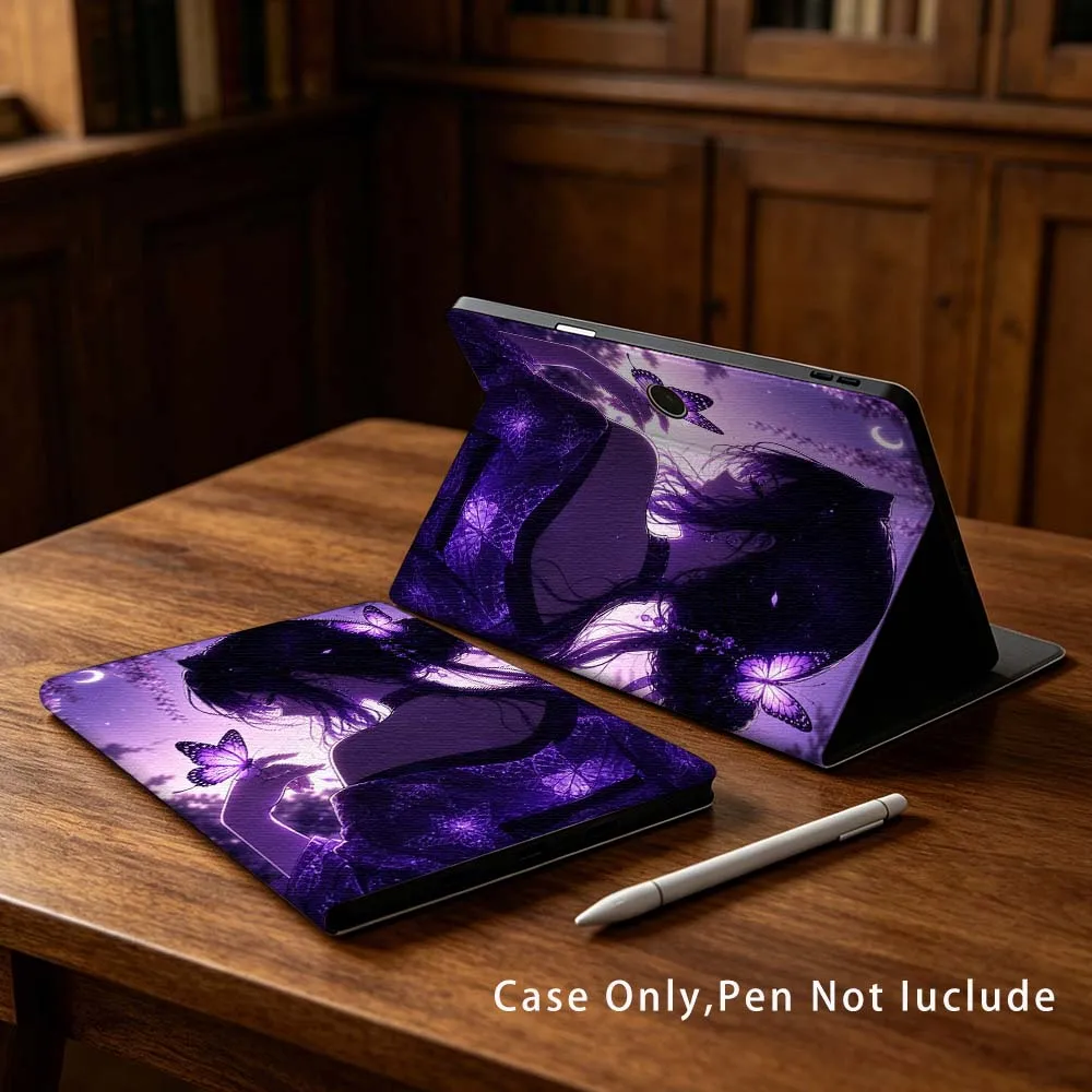Purple Butterfly Girl Soft Tablet Case for Various Models (11-13 inch)