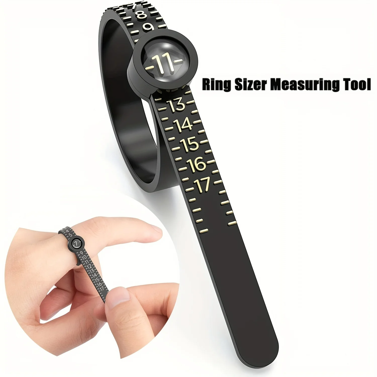 Ring Sizer with Magnifier - US/UK/EU/HK Jewelry Measuring Ruler for Finger Size Ring Size Measuring Tool Ring Sizer with Magnifier - US/UK/EU/HK Jewelry Measuring Ruler for Finger Size Ring Size Measuring Tool