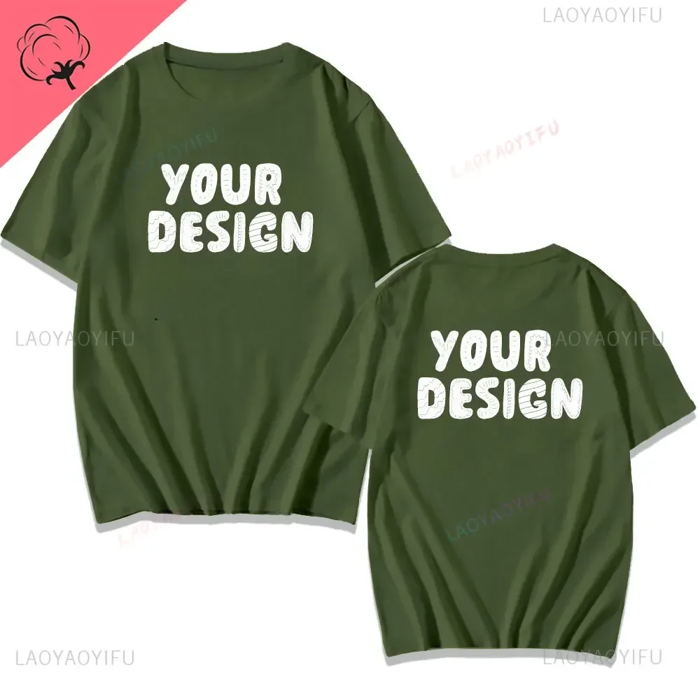 Personalized Black and White Cotton T-Shirt - Customizable Design