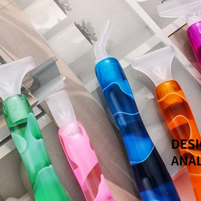 Stylo de peinture diamant 5D, perceuses à pointe en cristal, outils faits à la main avec têtes de forage à pointe métallique, accessoires de pointe de stylo multi-placer 4