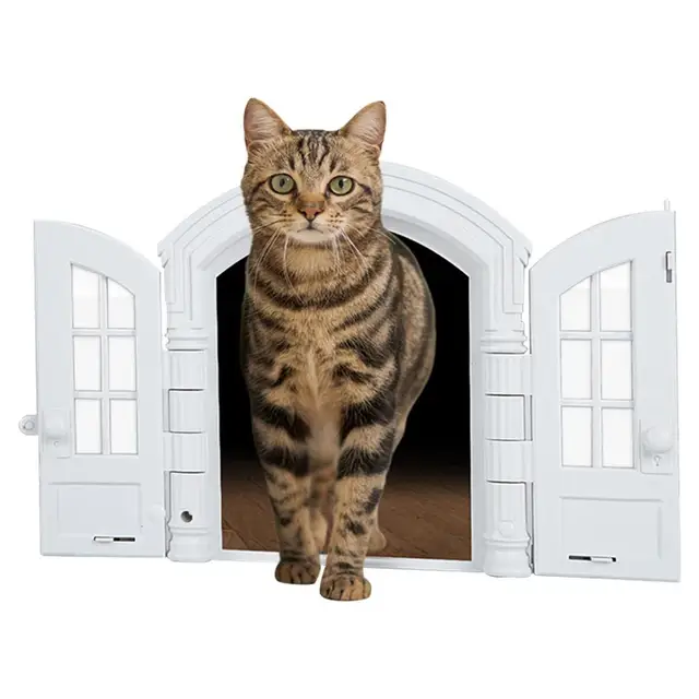  Purrfect Portal Puerta para gatos francesa: elegante