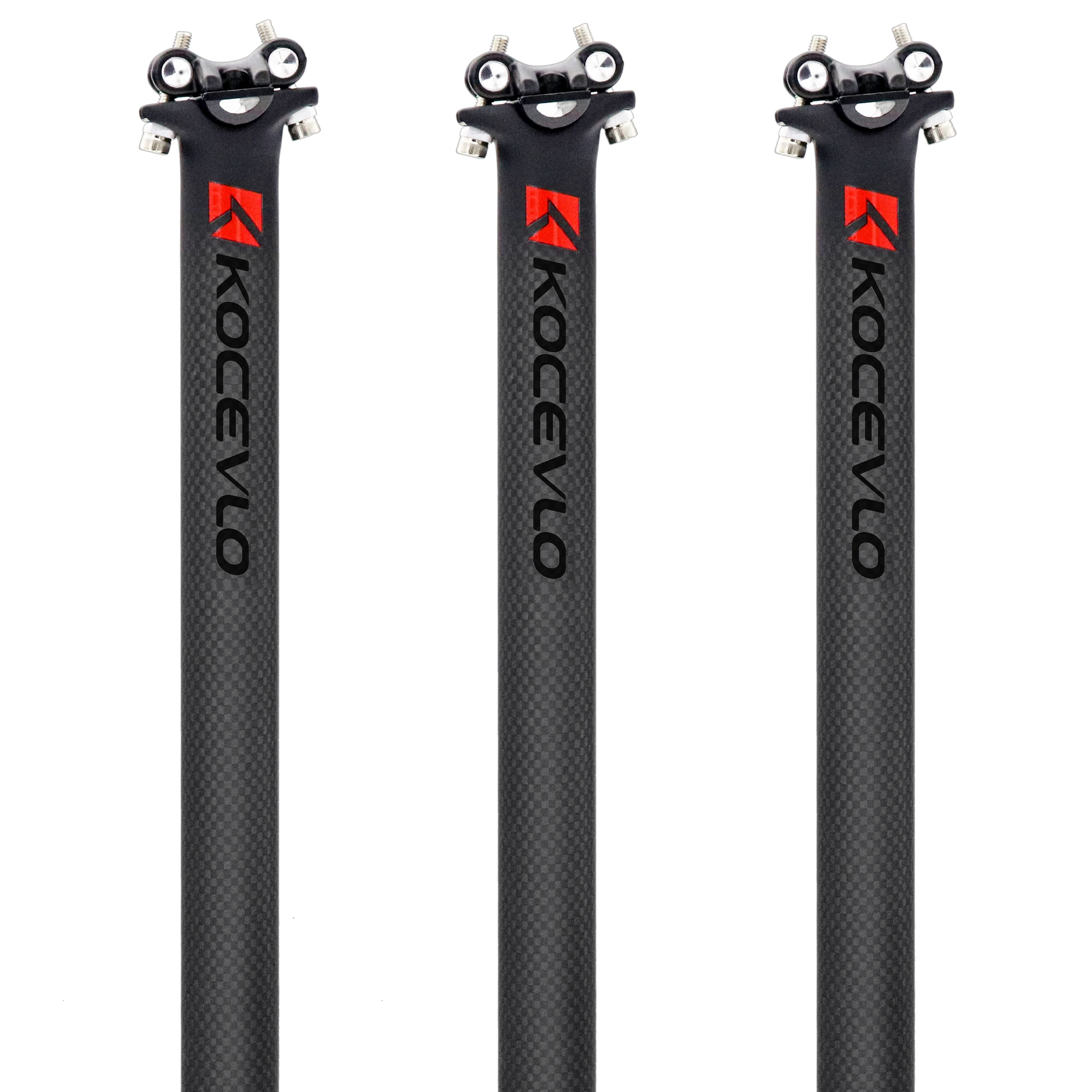 KOCEVLO 탄소 시트 포스트 27.2/30.9/31.6mm 매트 블랙 MTB/도로 자전거 시트 포스트 길이 350/400mm 시트 튜브 자전거 부품