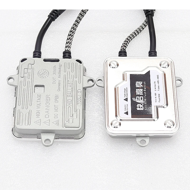 

50 шт. 55 Вт AC 12 в хороший дизайн hid балласт для ксеноновых блоков hid H1 H7 H11 9005 9006 H4 H3 использование лампы