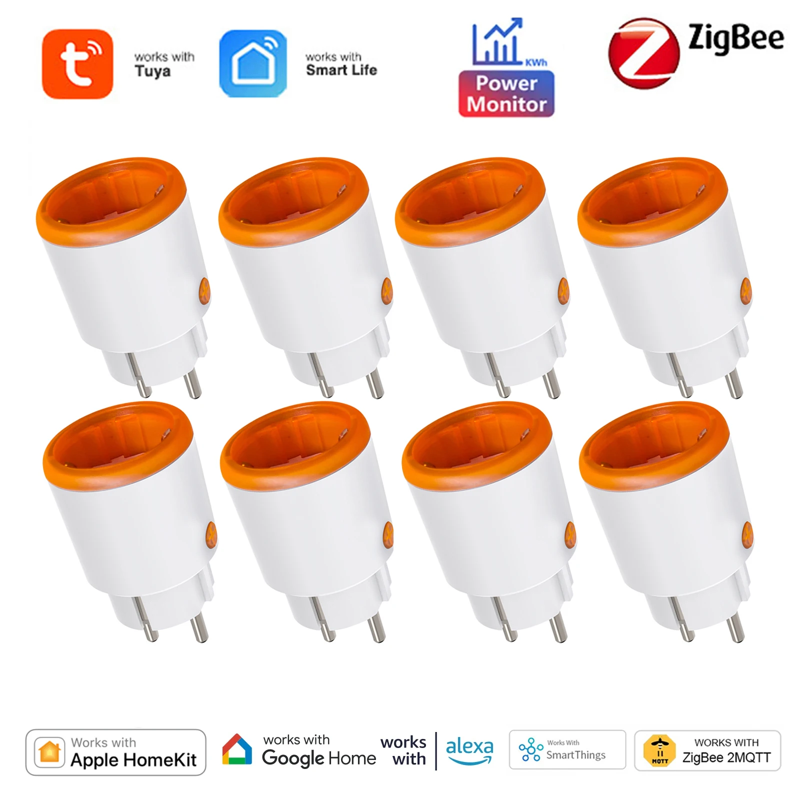ปลั๊กอัจฉริยะ Zigbee 16A แบบ EU พร้อมฟังก์ชันตรวจสอบพลังงาน ตั้งเวลา ควบคุมด้วยเสียงผ่าน Homekit Alexa Google Home และ Yandex 1