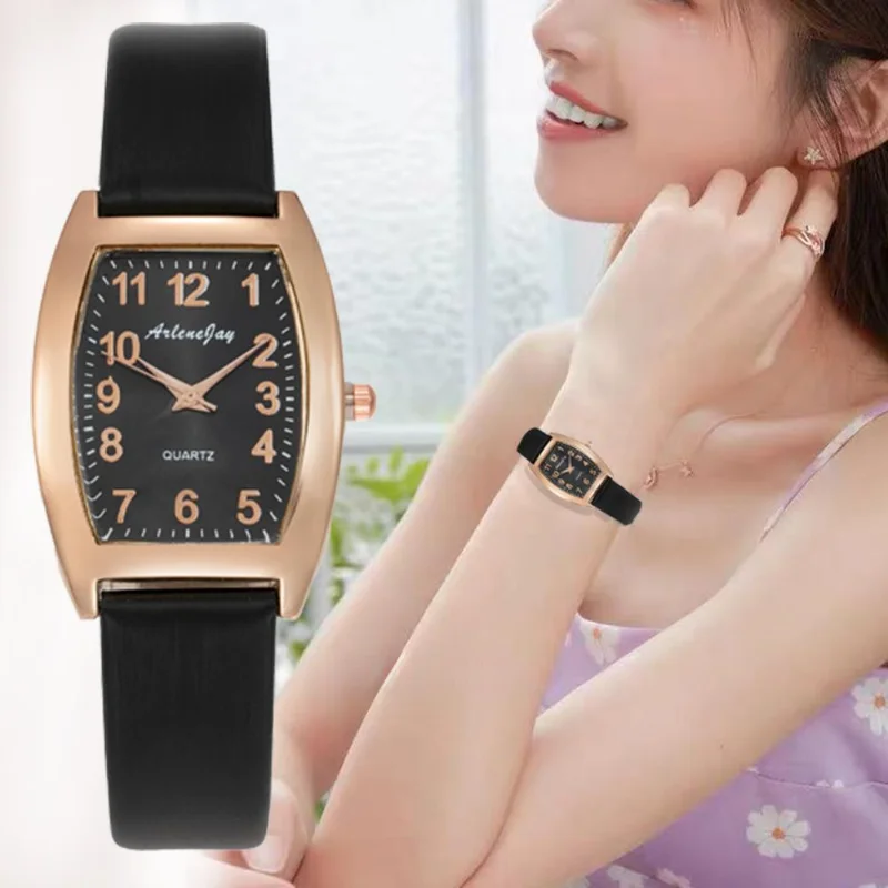 

Fashion Rectangle Women Watches Qualities Ladies Wristwatches Quartz Leather Clock 2023 Female Dress Watch Gift Relógio Feminino