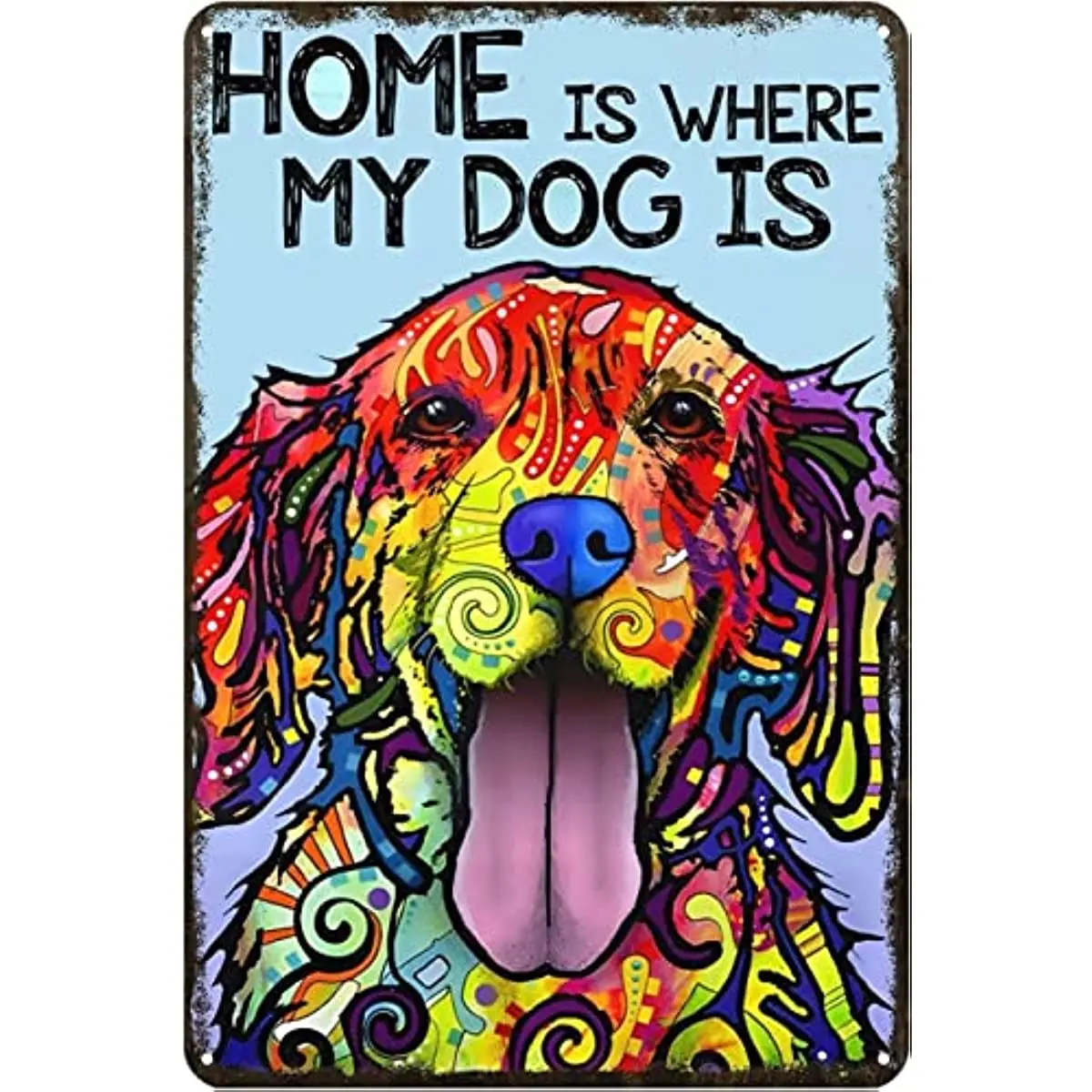 

Funny Dog Metal Signs Vintage Art Deco Signs Dog Tin Signs for Home Kitchen Bar Cafe Farmhouse Ranch Club Cave Wall Decor
