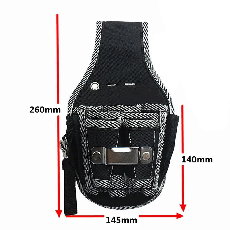 Waist Bag Storage Bag Tool Holders Insert Sheath Repair Electrician Simple Pocket Waist Hanging Tool Bag Portable Drill Holder Holst Pouch