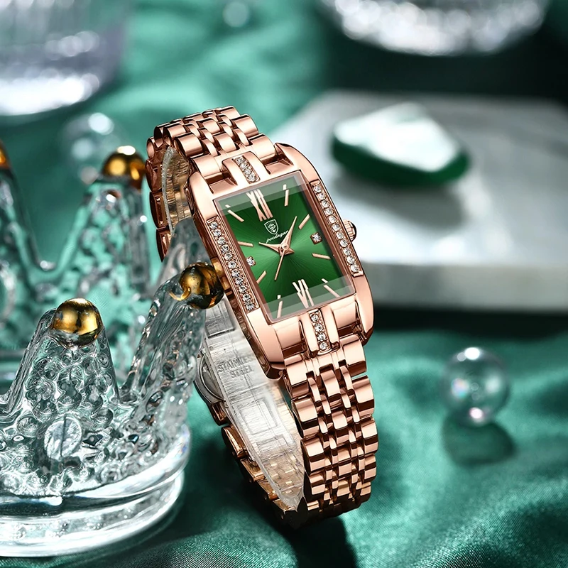JBW Cristal Square J6386A | Women&s Gold Diamond Watch