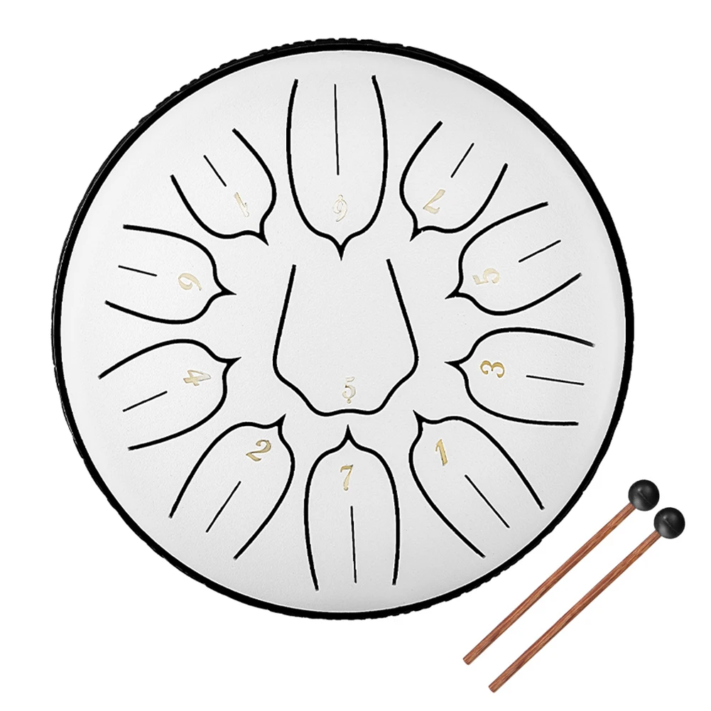 3 pouces 6 tons Steel Tongue Drum Mini Hand Pan Drums avec pilons