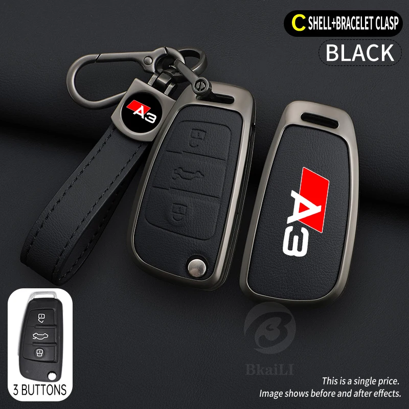 Cover In TPU Morbido Per Chiave Auto Audi - Copri Chiave Con Portachiavi, Compatibile Con A3 A4 A5 A6 Q3 Q5 Q7 TT