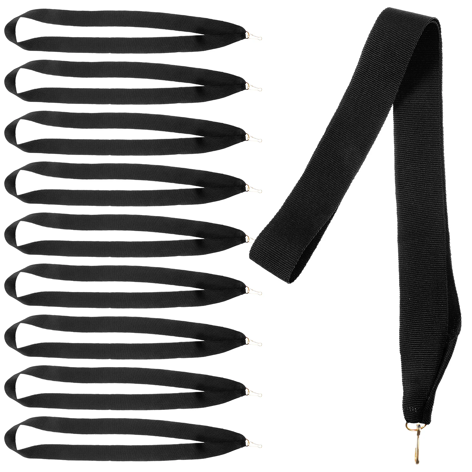

10 Pcs Medal Lanyard Ribbons for Black with Clip Clips Sport Party Sports Neck Competition