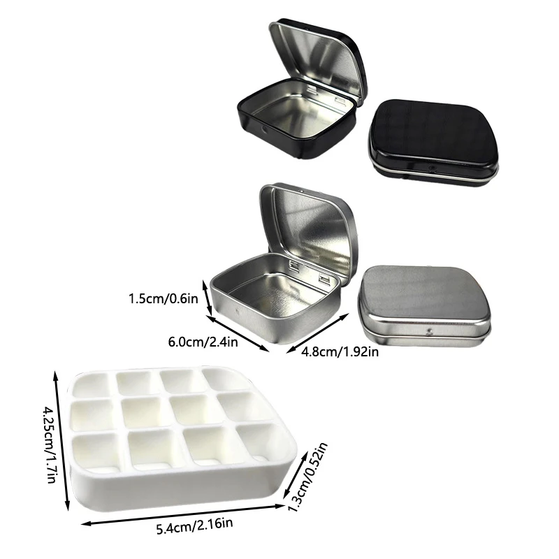 Portable Empty Watercolor Tin Box 12 Grids Mini Watercolor Paint Palette paint tray watercolor palette Travel Painting Paint Tray Art Supplies For Artists