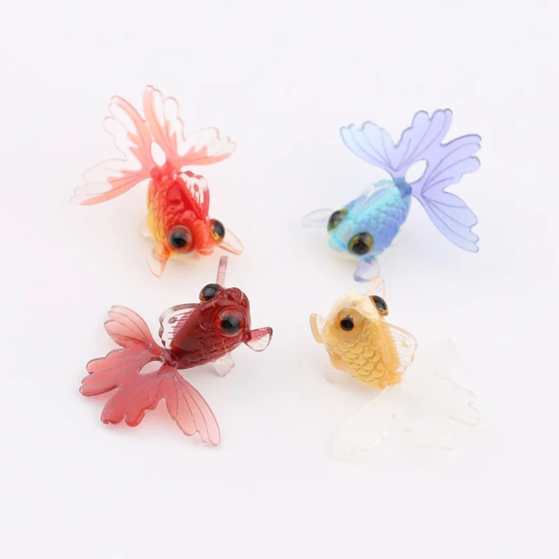 

1Pcs Luxury Resin Cute Goldfish Charms Pendant for Earring Necklace Keychain Colorful Beauty Animal DIY Jewelry Making Supplies