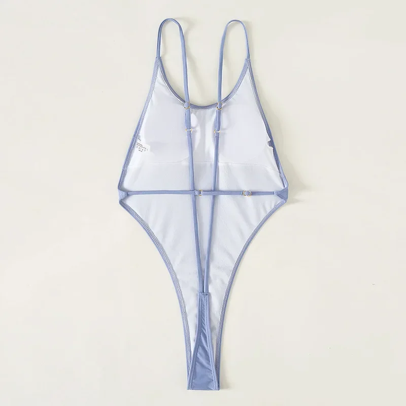 Sexy One Piece Swimsuit For Women Thong Bathing Suit String Back Bikini High Cut Out Monokini Swimwear Femme Beach Wear Bather