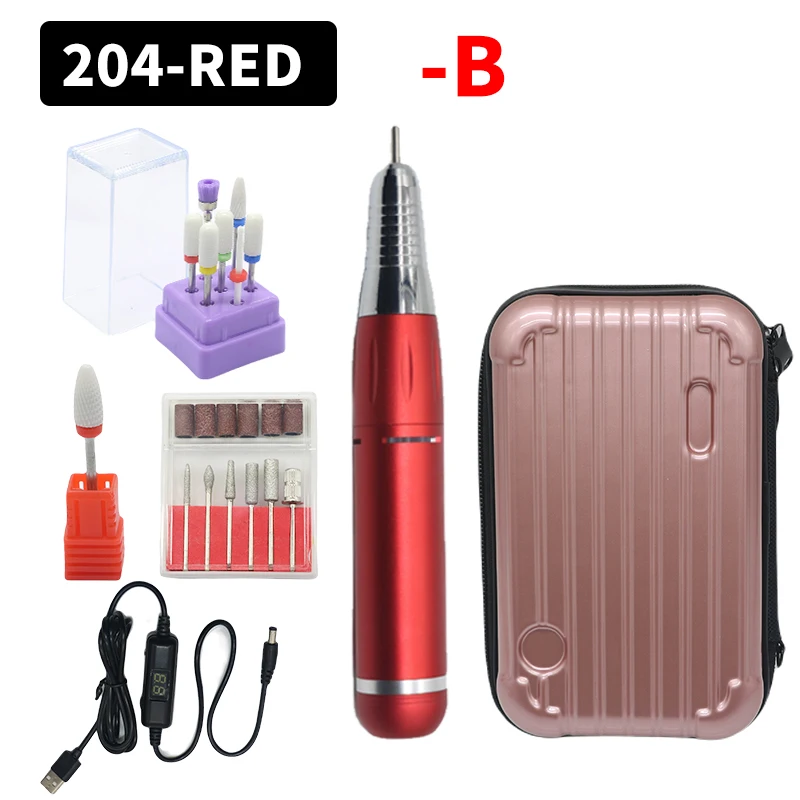 DDQ Nail Drill Machine with Ceramic Bit Set - 30000/35000RPM