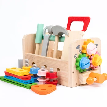 Kids Tool Bench Wooden Set Toys Montessori Toys Workbench Construction Toys Educational Toys Christmas Birthday Gifts boys