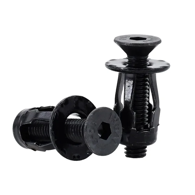 40/60Pcs Petal Shape Metal Rivet Nut Expansion Screw Bolt Jack Nuts M4