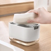 ห้องครัวจานสบู่Dispenserผู้ถือฟองน้ำ,ล้างจานLiquid SOAPปั๊มสำหรับอ่างล้างจานเคาน์เตอร์,1pcs 300ml 3