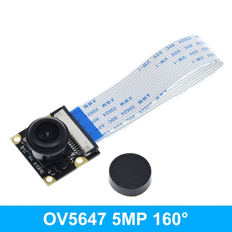 TZT OV5647 70/95/160 Degree Focal Adjustable Camera Raspberry Pi 4 Night Vision Fisheye Camera 5MP For Raspberry Pi 3 Model B