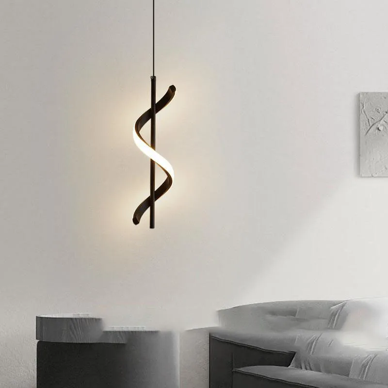 Lustre Bedside Rotating Chandelier Pendant Lights Lampara Colgante Techo Luminaire Suspendu Quarto Casal Chambre Kroonluchters 4
