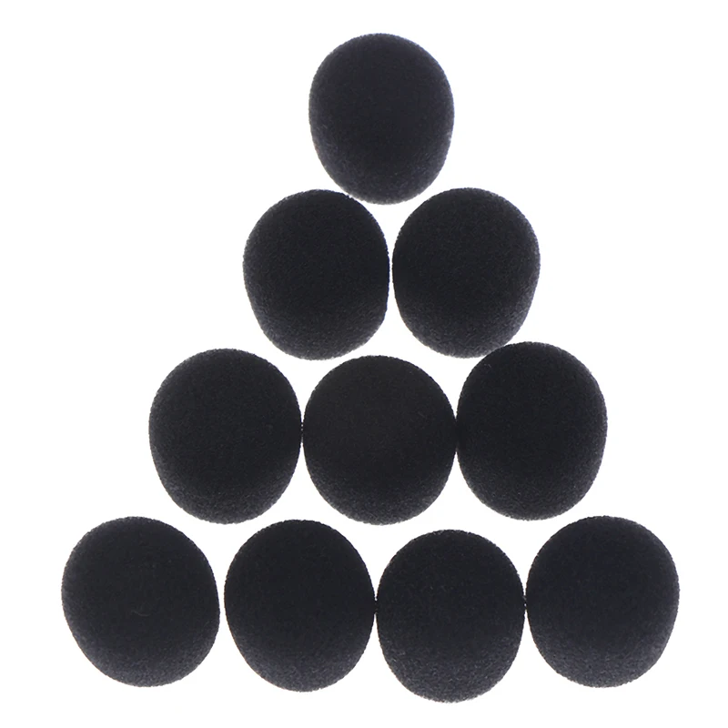 

10pcs Headset Replacement Foam Microphone Cover Telephone Headset Mic Cover Microphone Windscreen Windshied Headset Foam 25*8mm