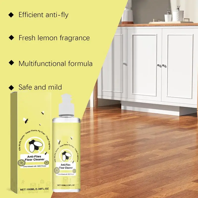Floor Cleaner Liquid Floor Polishing Cleaner Anti-fly Restores And Protects Wood Laminate And Tiles 100ml