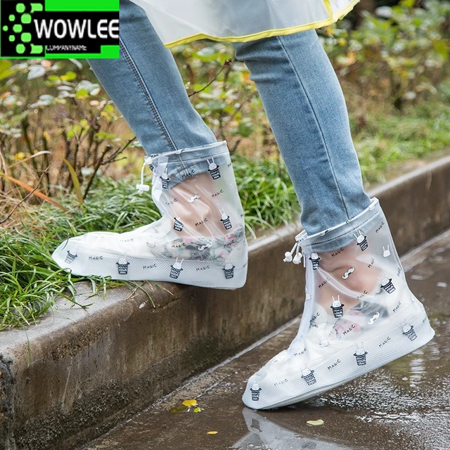 Couvre-chaussures en silicone imperméable et antidérapant, protège- chaussures unisexes, bottes de pluie réutilisables, extérieur - AliExpress