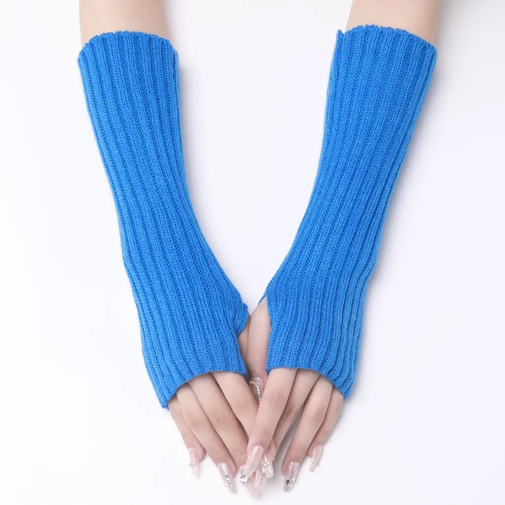 

Arm Warmers Long Wrist Gloves Fashion White Black Goth Knitted Gloves Punk Fingerless Ankle Wrist Sleeves Outdoor