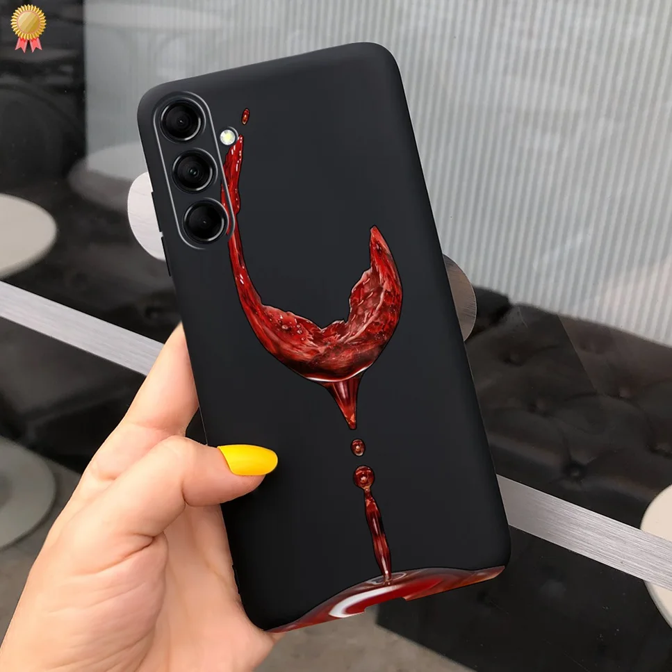 For Samsung F54 5G Cases Cute Cartoon Shockproof Black Pink Silicone For Samsung Galaxy F54 F54 5G Phone Case Bumper Funda