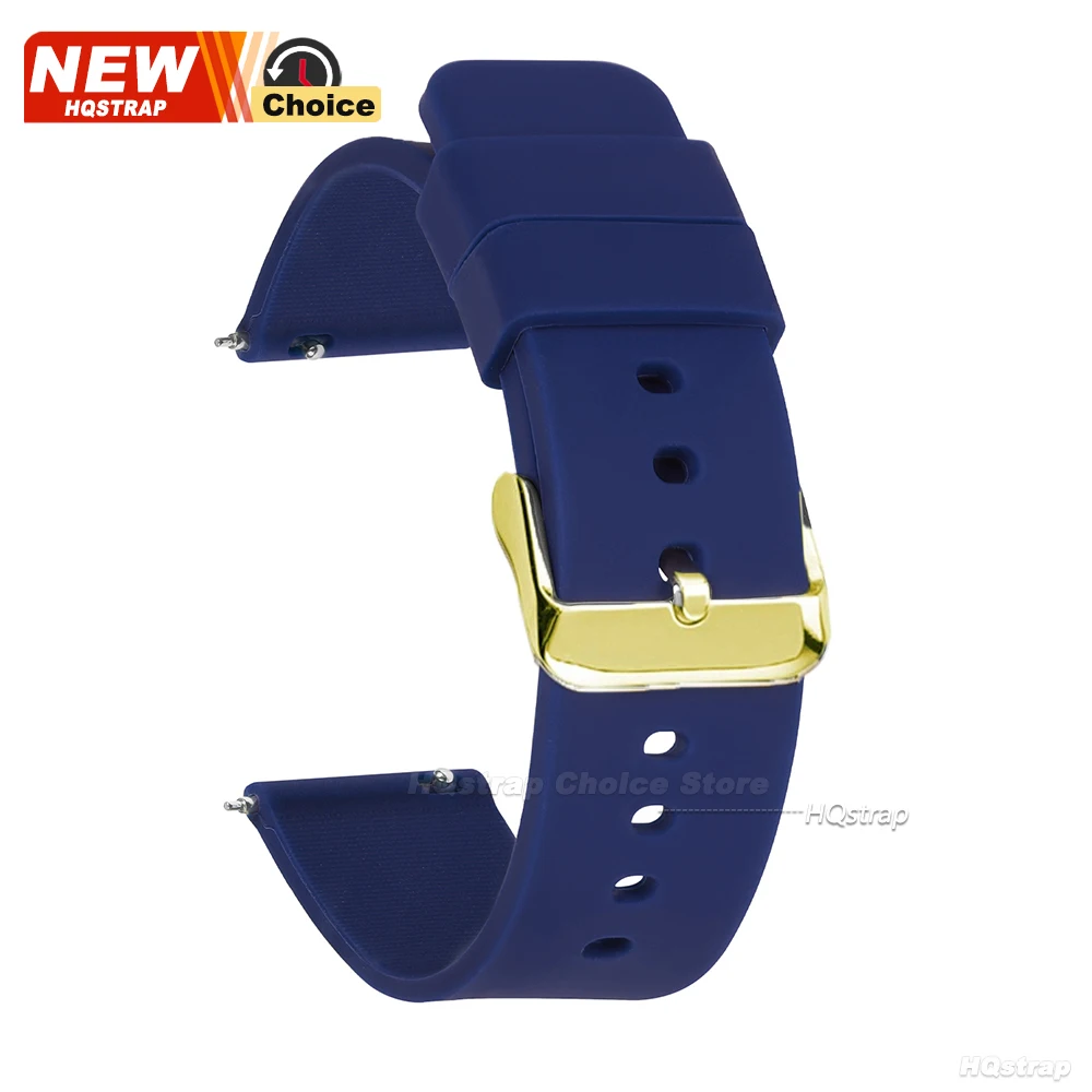 Gold Colorful Silicone Strap Universal Waterproof Wristband