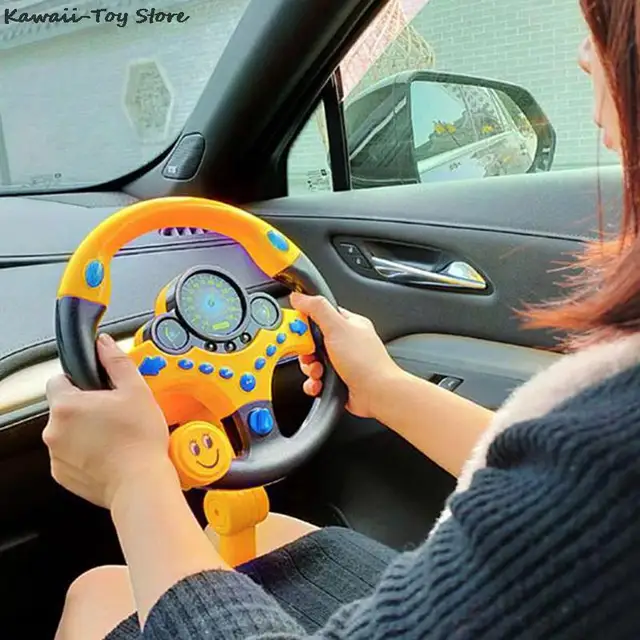 Electric Simulation Steering Wheel Toy With Light And Sound Educational Children Co-Pilot Children'S Car Toy Vocal Toy Gift 2