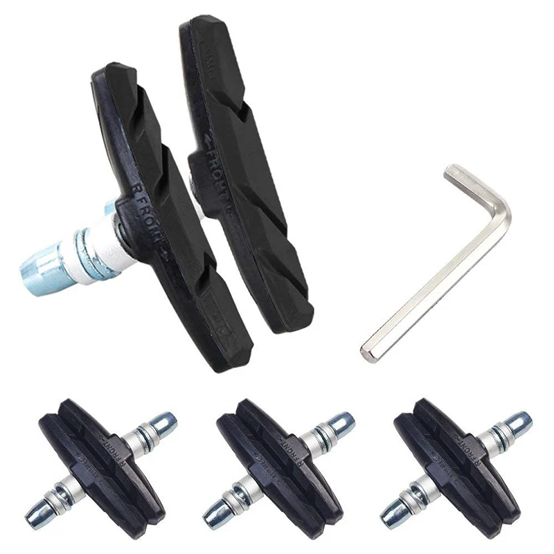 Brake Pads Bicycle Silent Brake Pads Cycling V Brake Holder Rubber Pad For Long-lasting Performance