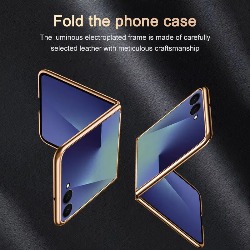 Luxury PU Leather Skin Plating Slim Protective Back Cover