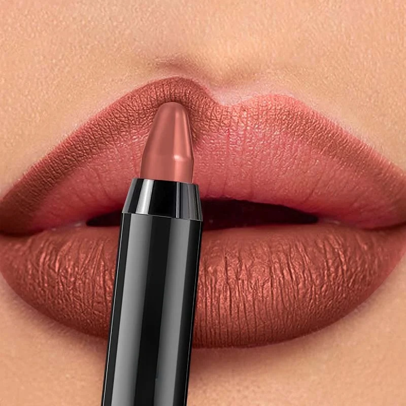 Matte Brown Liner Lip Pencil Outline Contouring Lasting Non-stick Cup Waterproof Lipstick Contouring 3D Lip Shape Makeup