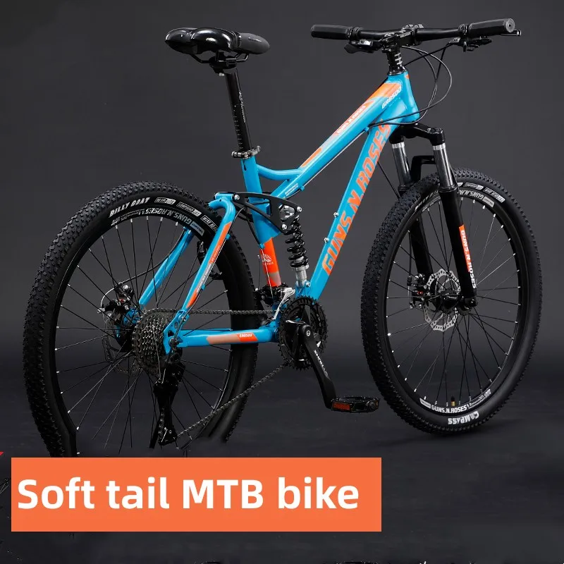 VTT Pliable 24/26/27,5 Pouces - Double Suspension, Freins à Disque, 21 Vitesses, Cadre Acier Carbone - Pour Hommes Et Femmes