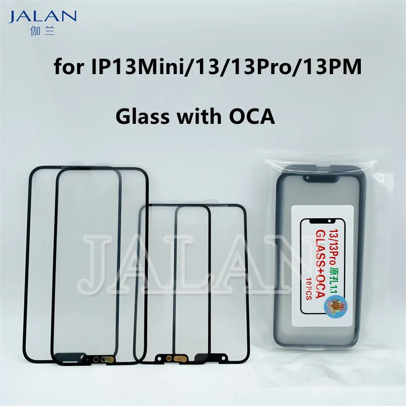 

10pcs Glass With Oca for iPhone X Xs Max Xr 11Pro 11 Pro Max 12 mini 13mini 11 12 13 Pro Max LCD Display Front Panel Repair Part