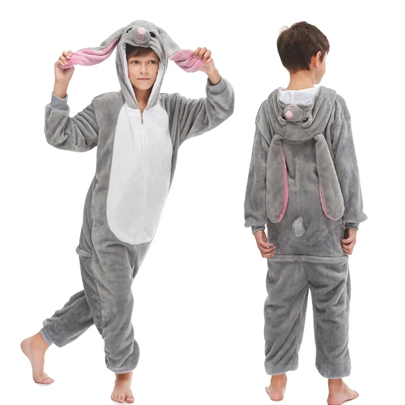 Kids Onesies Halloween Dinosaur Animal Cartoon Hooded Jumpsuits Kigurumi Dragon Pijama Panda Sleepwear Adult Onesie Boy