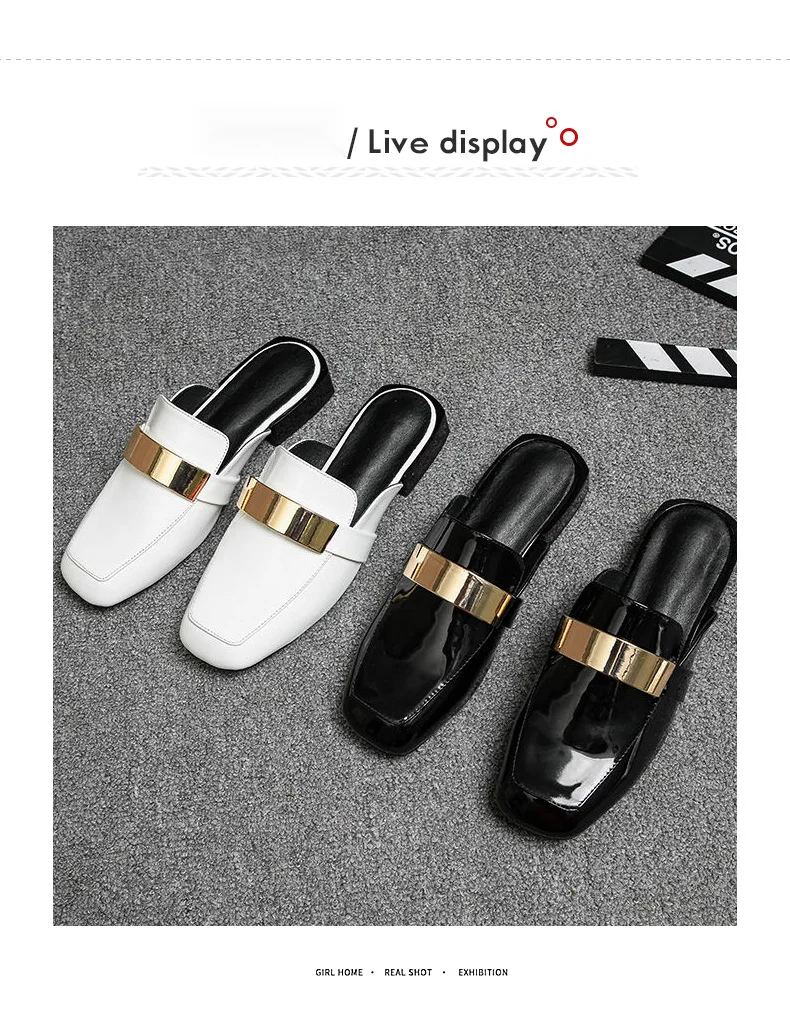 Elegant Women's Loafers With Metal Buckle And Thick Heel Style_voghion.com