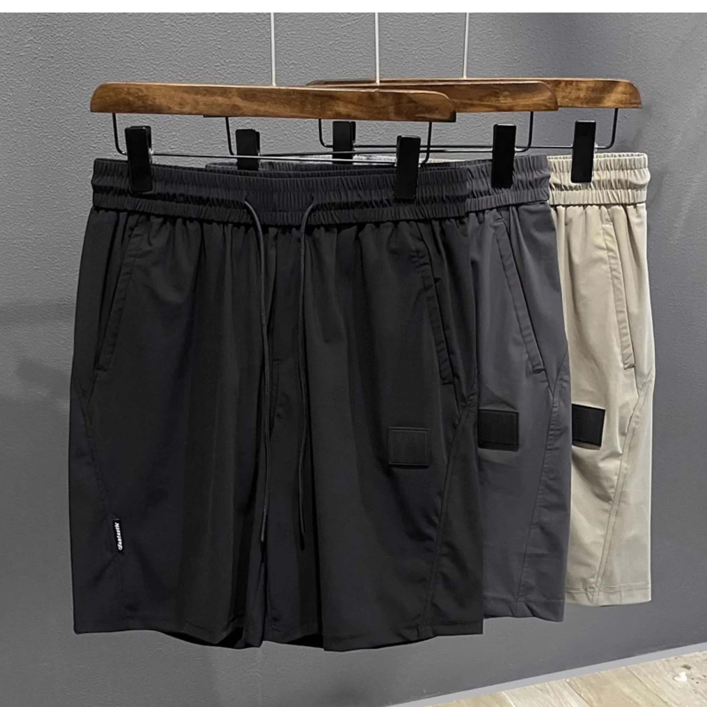 

Комбинезон в японском ретро-стиле, мужские летние облегающие повседневные укороченные брюки с множеством карманов