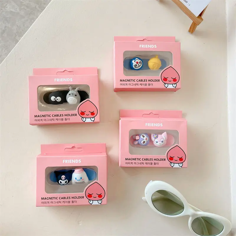 Cable Organizer Cable Clip Cable Clamp Cable Tie Magnetic Desktop Winder USB Charging Cable Organizer Holder Line Charging Fixed Wire Clamping Buckle Phone Office Clips Cord