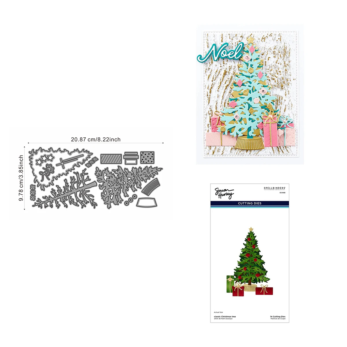 Addycraft metal cutting dies Christmas tree die set Scrapbook paper craft knife mould blade punch stencils