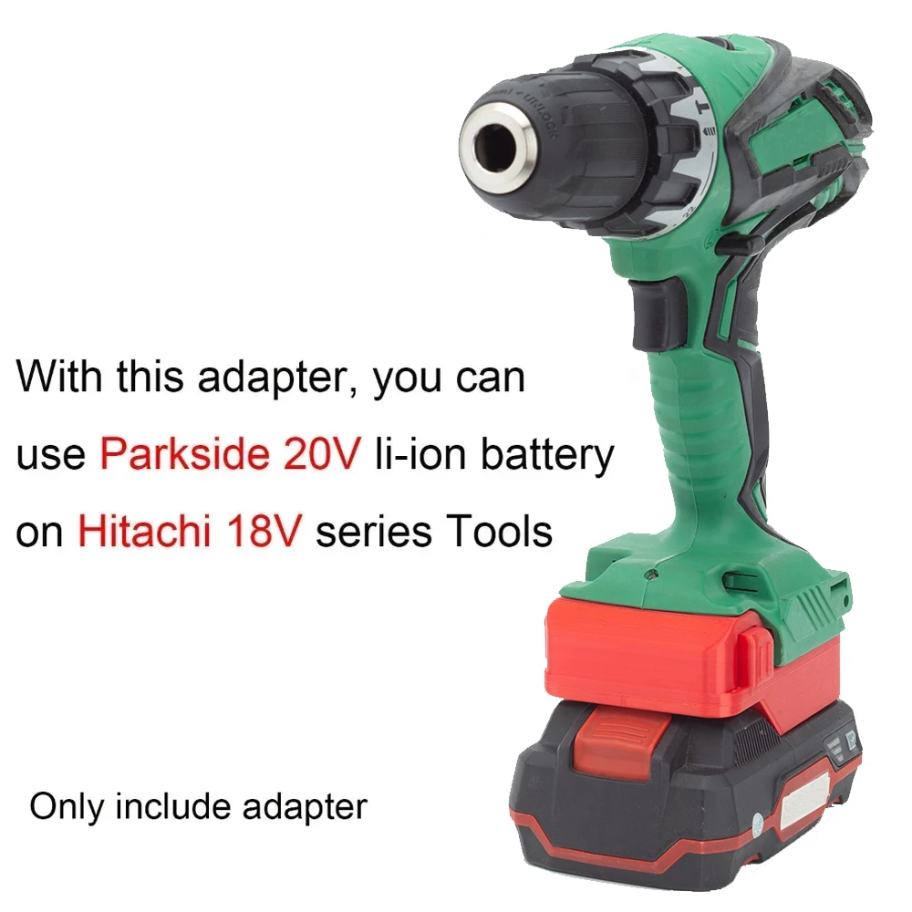 Battery Convert Adapter for Lidl Parkside X20V Li-ion to for  Hitachi for HiKOKI 18V Cordless Tools (Not include battery) фрезер hikoki hitachi m8v2